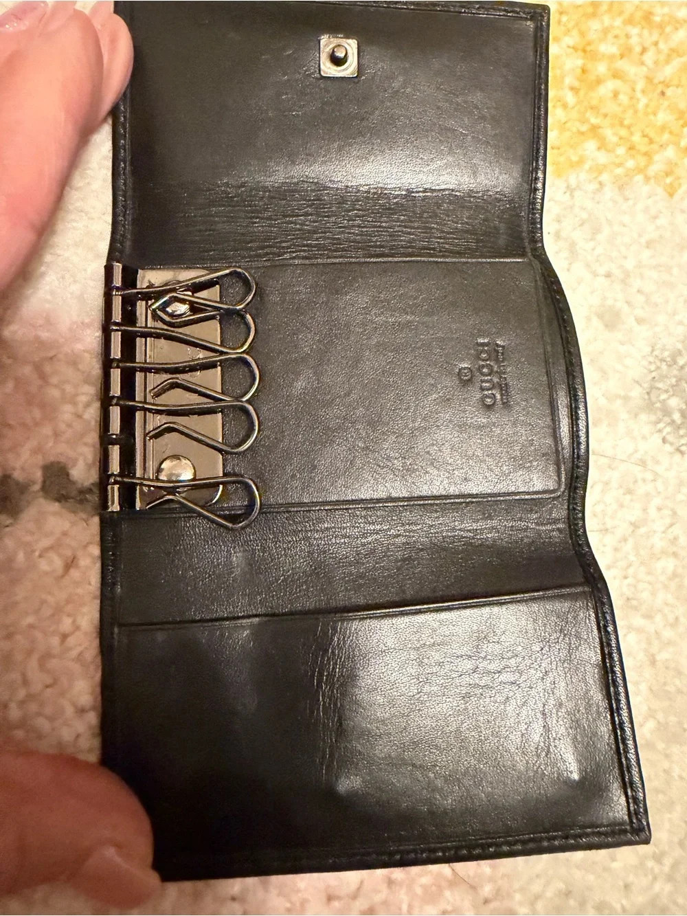 Black Gucci Denim Women’s Cosmetic Pouch and Wallet Set